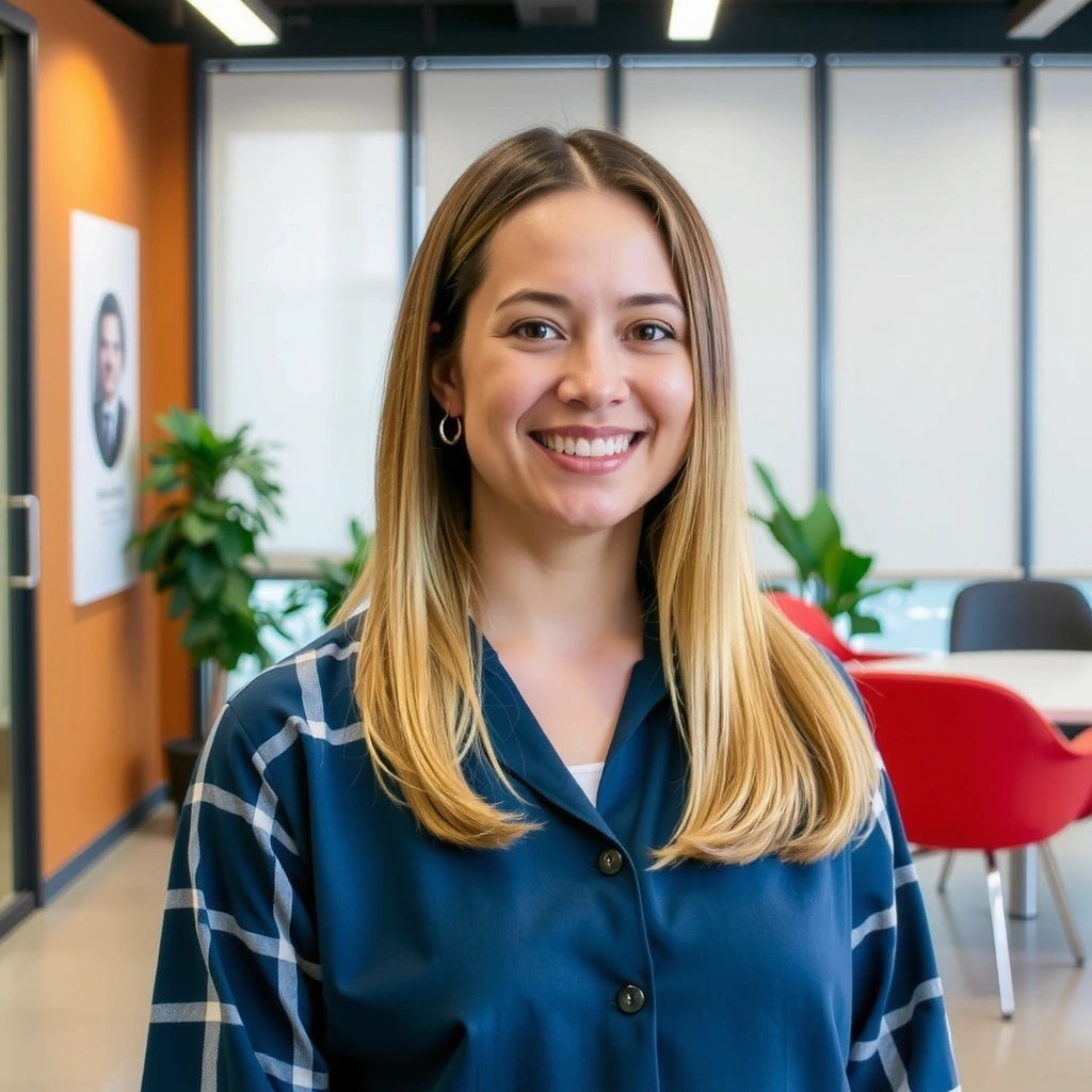 Portrait of a smiling female customer relations specialist