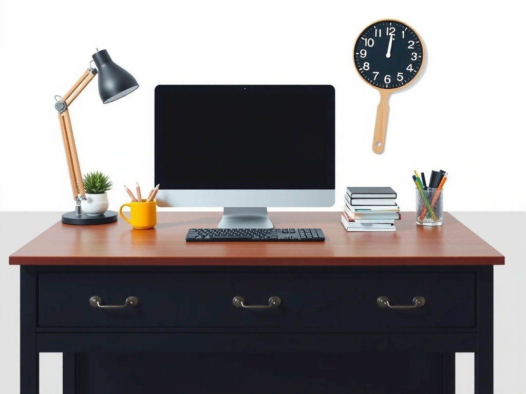 Polished office desk with organized supplies after commercial cleaning