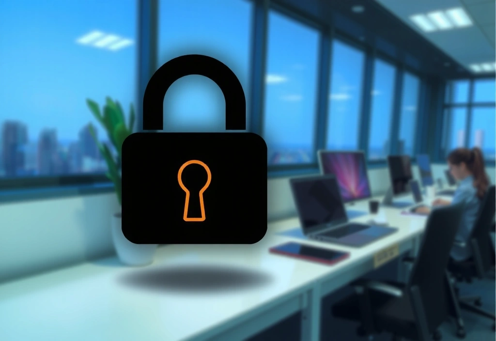 Digital lock icon representing data security