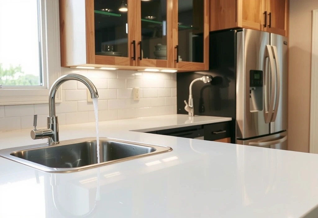 Kitchen sparkling after professional cleaning